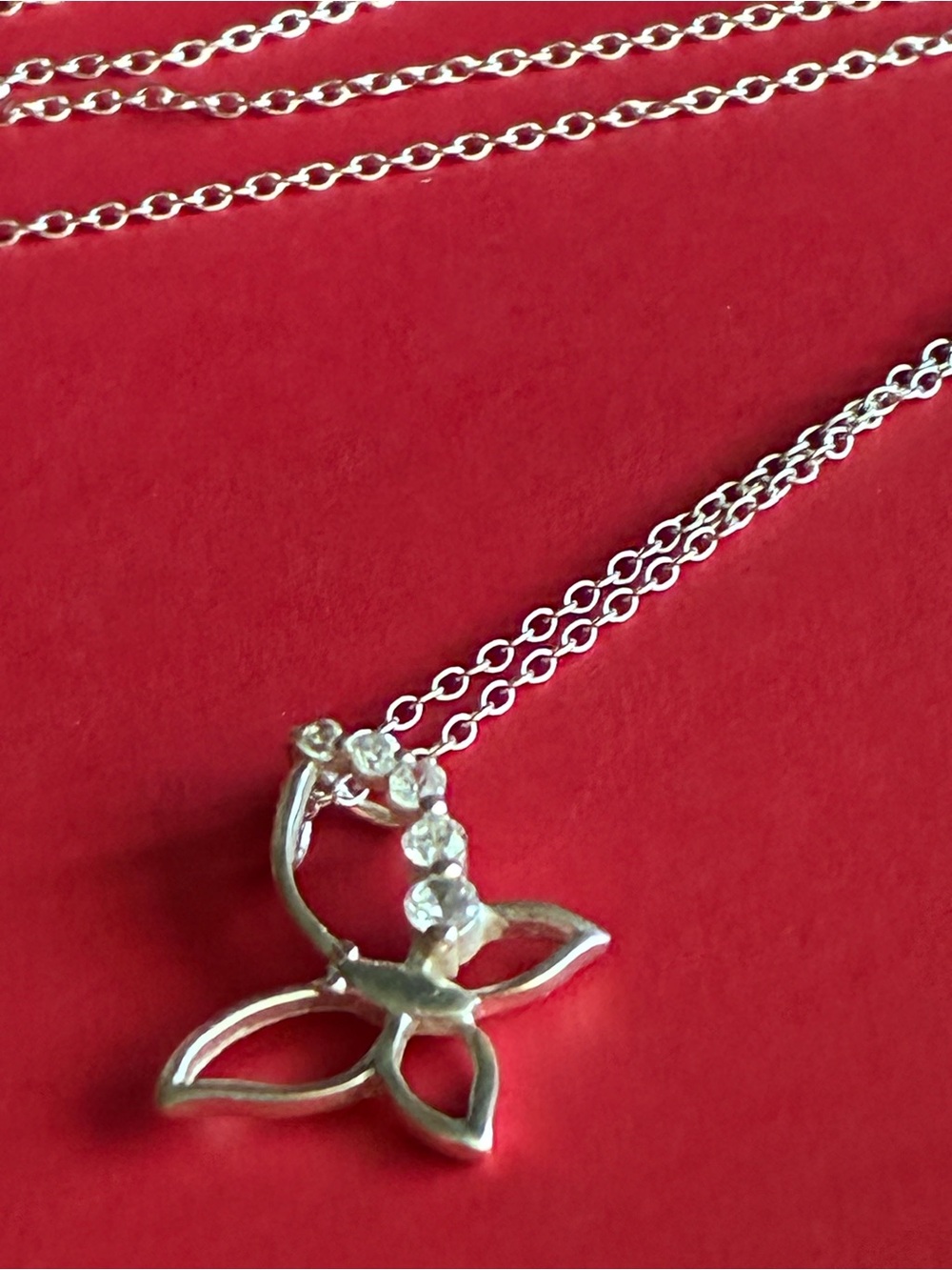 925 Sterling Silver Butterfly Necklace in Silver